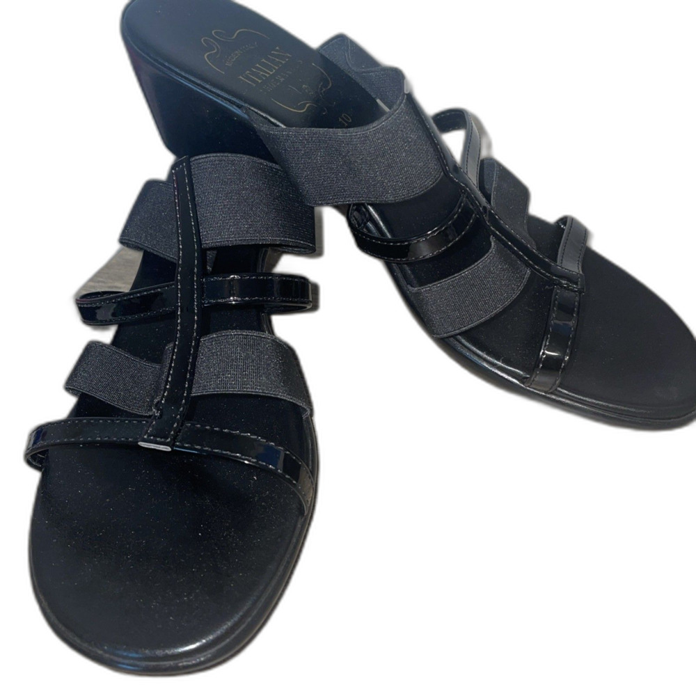 Italian Shoemakers Black Wedges 10M Women’s